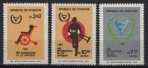 Ecuador (1982) Yv. 1020 + Av. 741/42  /  Wheelchair