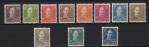 Denmark (1943/46) Yv. 282/90A / King
