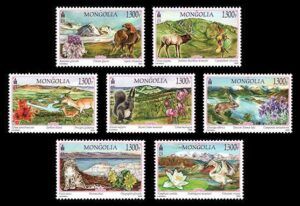 Mongolia (2020) – Set - / Fauna – Birds – Rabbit – Flowers – Orchids