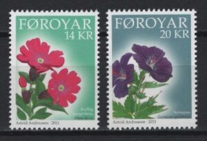 Faroe (2011) Yv. 720/21 / Flowers