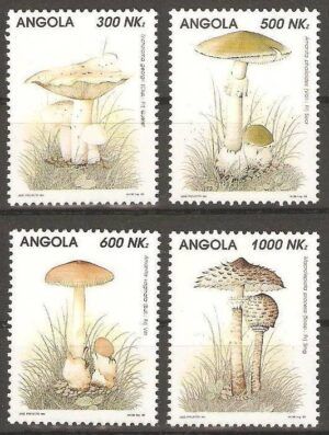 Angola (1993) Yv. 911/14  /  Mushrooms