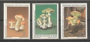 Benin (1985) Yv. 631/33  /  Mushrooms