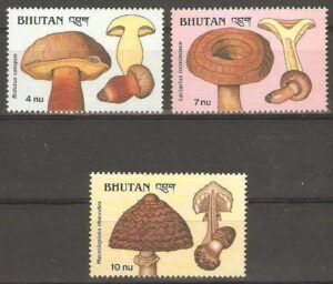 Bhutan (1989) Yv. 856/58  / Mushrooms