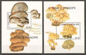 S. Tome (1990) Yv. Bf. 77/78  /  Mushrooms