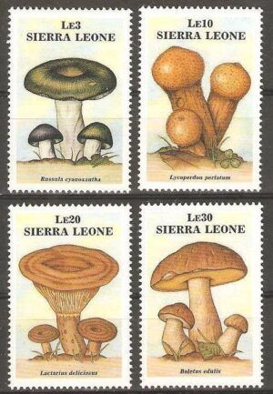 Sierra Leone (1988) Yv. 876/79  /  Mushrooms