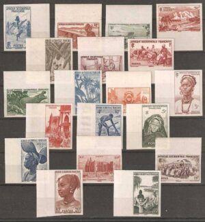 French Africa (Occ.) (1947) Yv. 24/42 - Imperf.