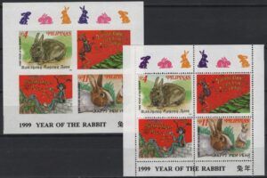 Philippines (1998) Yv. Bf. 148/48a / Rabbit