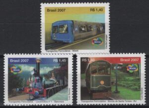 Brasil (2007) Yv. 2984/86 / Trains