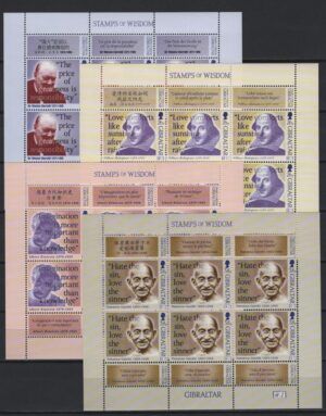 Gibraltar (1998) Yv. 844/47 - MS / Gandhi