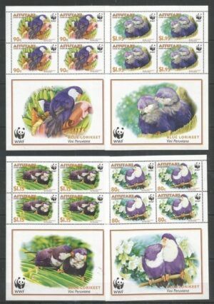 Aitutaki (2002) - 4 MS -  / Birds - WWF