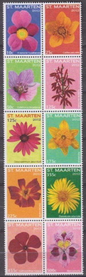 St. Martin (2012) Yv. 66/75 / Flowers