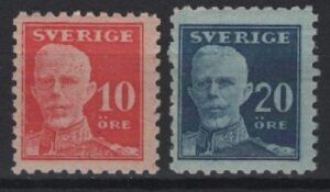 Sweden (1920/24) Yv. 125a+129a / Royalty