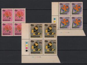 Rhodesia (1976) Yv. 266/68 - B4  / Butterflies