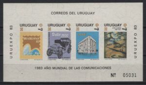 Uruguay (1983) Mi. Bl. 53B / Communications