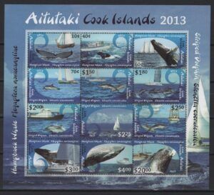 Aitutaki (2013) Yv. Bf. 97 / Whales - Dolphins