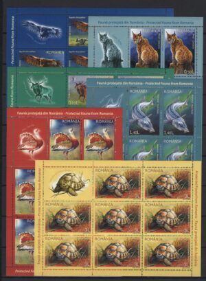 Romania (2009) Yv. 5375/80 - 6 MS / Turtles