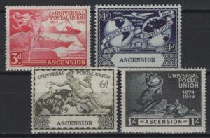 Ascension (1949) Yv. 58/61 / Joint Issue - UPU
