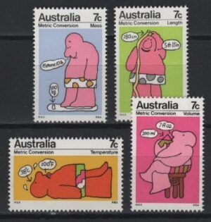 Australia (1973) Yv. 486/89  / Metric conversion