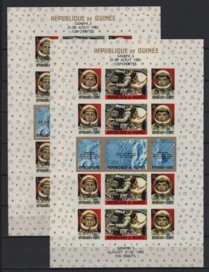 Guinea (1965) Mi. Bl. 11B/12B / Space - Gemini 5