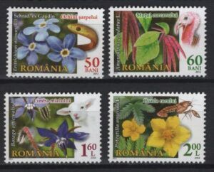 Romania (2012) Yv. 5572/75 / Flowers