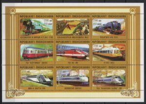 Madagascar (1998) Yv. 1582/90 / Trains