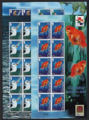 Gibraltar (2001) Yv. 963/66 MS / Marine Fauna / Birds
