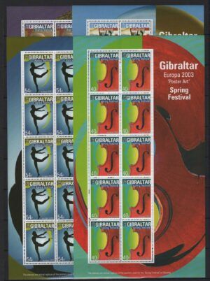 Gibraltar (2003) Yv. 1033/36 MS / Poster Art
