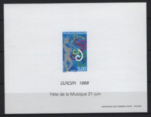 France (1998) Yv. 3166 Block Deluxe / CEPT / Music