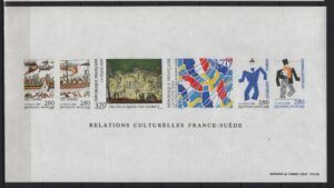 France (1994) Yv. 2866/71 Deluxe Block / Joint Issue with Sweden / Vikings