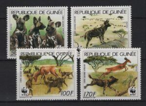 Guinea Fr. (1987) Mi. 1194/97  / Wild dogs / WWF