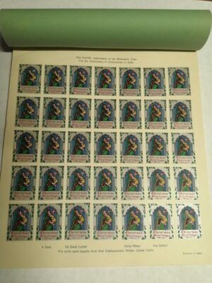 India (1952) Booklet / Christmas Seals / Tuberculosis