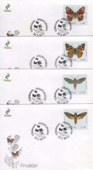 Faroe (2009) FDC / Butterflies