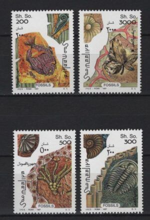 Somalia (1997) Yv. 547/50 / Fossils / Prehistory