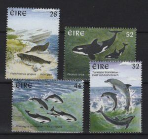 Ireland (1997) Yv. 992/95 / Marine Fauna / Whales / Dolphins