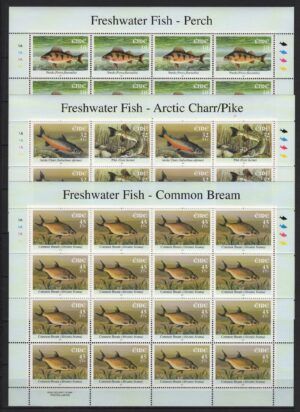Ireland (2001) Yv. 1377/80 MS / Freshwater fishes