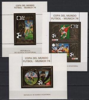 Eq. Guinea (1973) Mi. Bl. 80/82 / Soccer