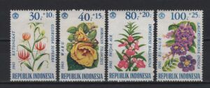 Indonesia (1965) Yv. 432/35 / Flowers
