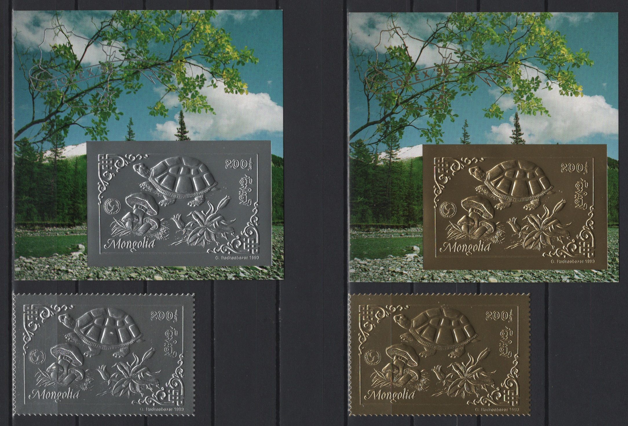 Mongolia (1993) Mi. 2477A/78A + Bl. 228/29