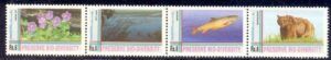 Pakistan (1994) Yv. 847/50 / Fauna - Fishes - Bear