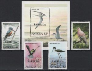 Barbuda (1980) Yv. 499/05 + Bf. 53 / Birds