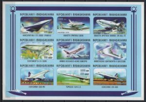 Madagascar (1998) Yv. 1618/26 - Imperforated / Concorde