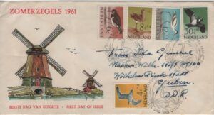 Netherlands (1961) - FDC - / Birds - Windmills