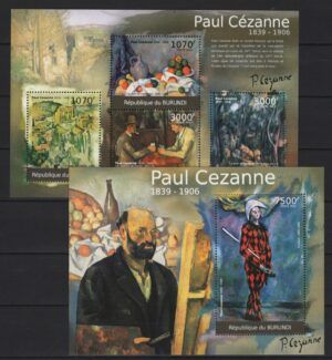 Burundi (2012) Yv. 1361/64 + Bf. 191 / Paul Cezanne