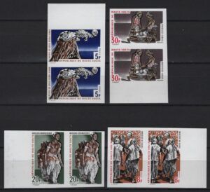 Haute Volta (1970) 212/15 Imperforated Pair / Dances