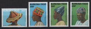 Burkina Faso (2005) Mi. 1883/86 / Traditional hats
