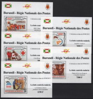 Burundi (2013) Yv. 2026/29 + Bf. 346 in Blocks / Against Malaria