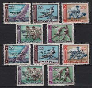 Ajman (1965) Mi. 53/57 I + II / Sports