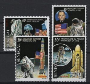 Senegal (1999) Yv. 1516/19 / Moonlanding / Apollo