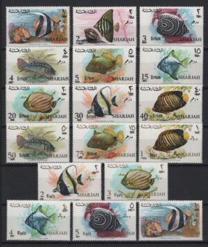 Sharjah (1966) Mi. 316I/32 + 316II/26II / Fishes