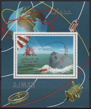 Ajman (1969) Mi. Bl. 140 / Space / Apollo 10